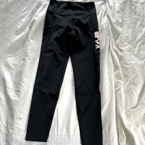 Black Kids Leggings with Pink Logo soul cycle